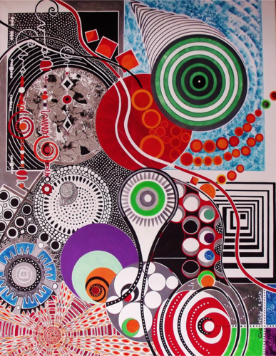 J'fais des ronds, j'fais des ronds by Eva Nicky, Painting for Sale on Select