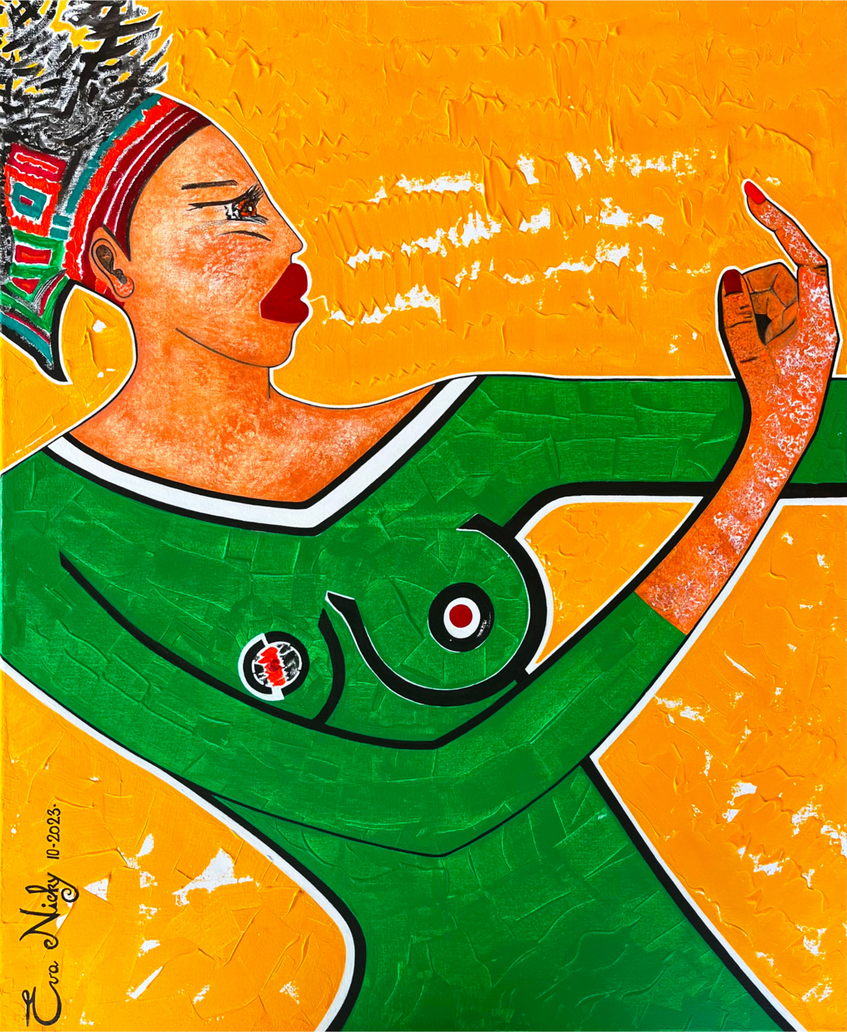Hop Hop Hop ! Eva Nicky Original painting for sale