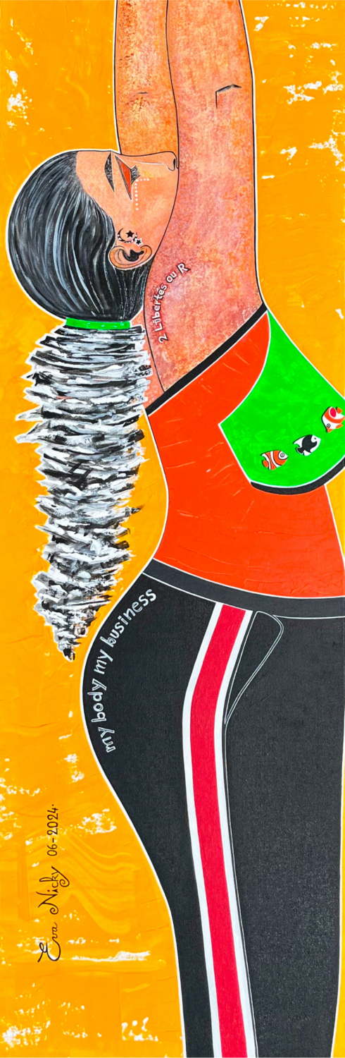 My body my business Eva Nicky Original painting for sale