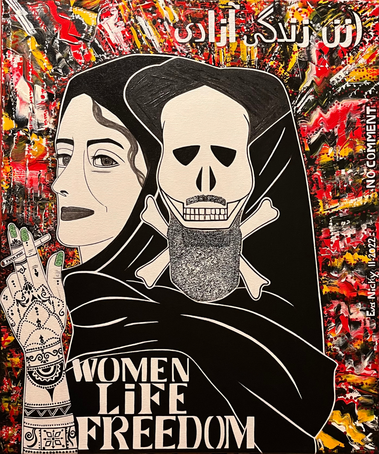 No comment Eva Nicky Original painting for sale