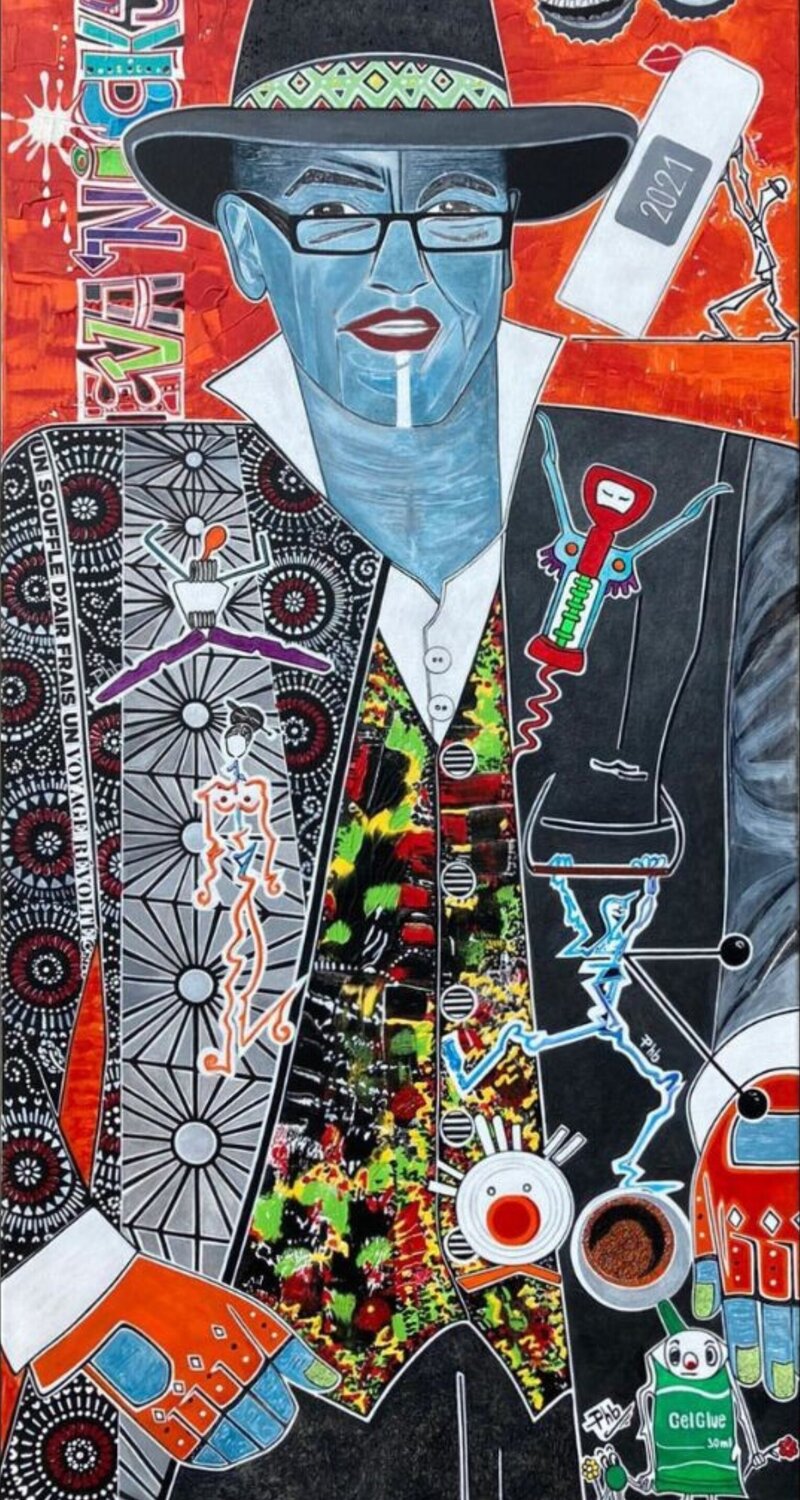 Anachronique poète essentiel Eva Nicky Original painting for sale