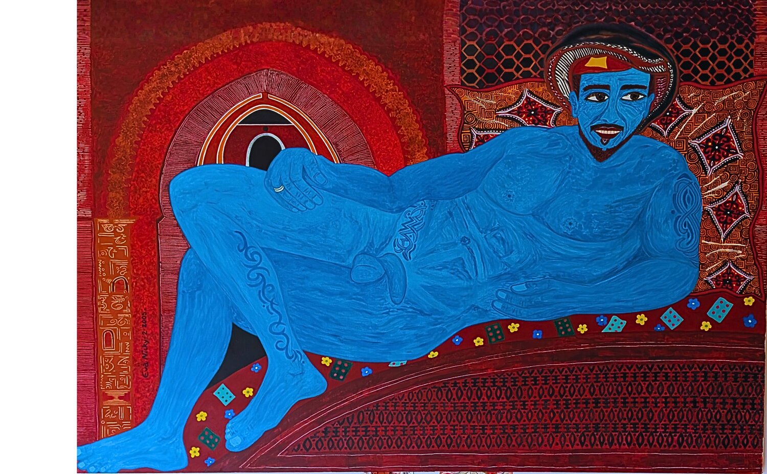 Erotik Oriental Eva Nicky Original painting for sale