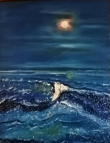 Notturno by Pietro Dell'Aversana, Painting for Sale on Select