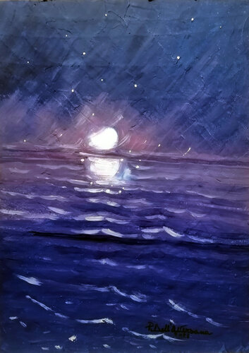 "Luci Notturne" by Pietro Dell'Aversana, Painting for Sale on Select