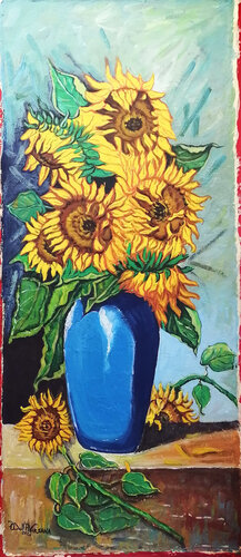 "Girasoli" by Pietro Dell'Aversana, Painting for Sale on Select