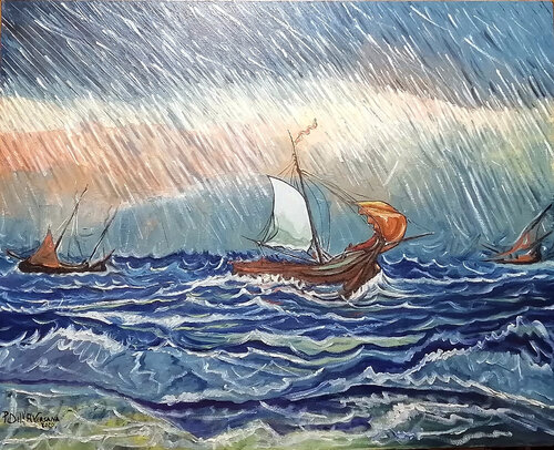 "Alla Ricerca di nuovi Mondi" by Pietro Dell'Aversana, Painting for Sale on Select