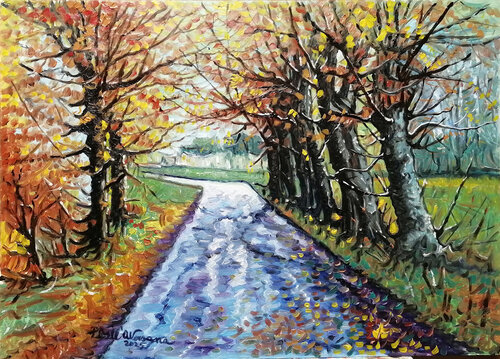 "Paesaggio autunnale" by Pietro Dell'Aversana, Painting for Sale on Select