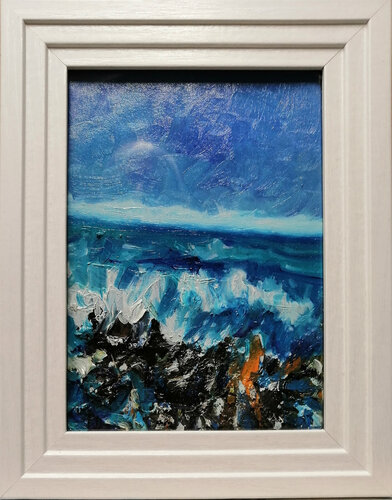 "Mare e scogli" by Pietro Dell'Aversana, Painting for Sale on Select