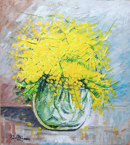 "Mimose" by Pietro Dell'Aversana, Painting for Sale on Select