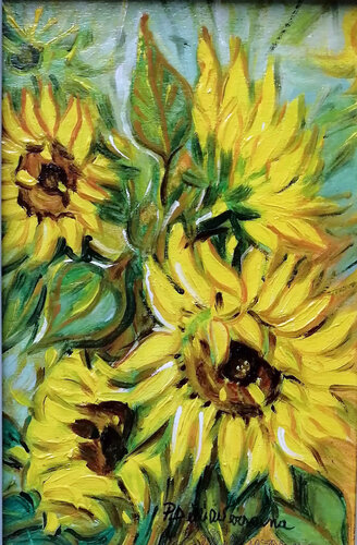 "Girasoli" by Pietro Dell'Aversana, Painting for Sale on Select