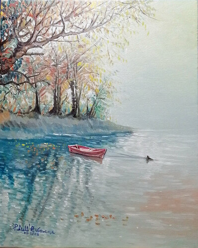 "Autunno sul ticino" by Pietro Dell'Aversana, Painting for Sale on Select