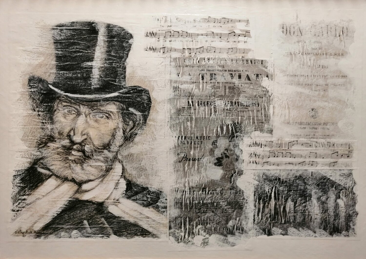 "Omaggio a Giuseppe Verdi" Pietro Dell'Aversana Original painting for sale