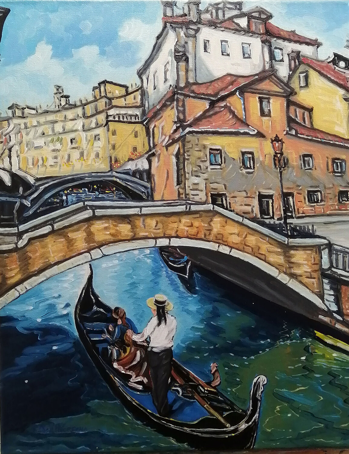 Venezia Rio Santa Maria Formosa Pietro Dell'Aversana Original painting for sale
