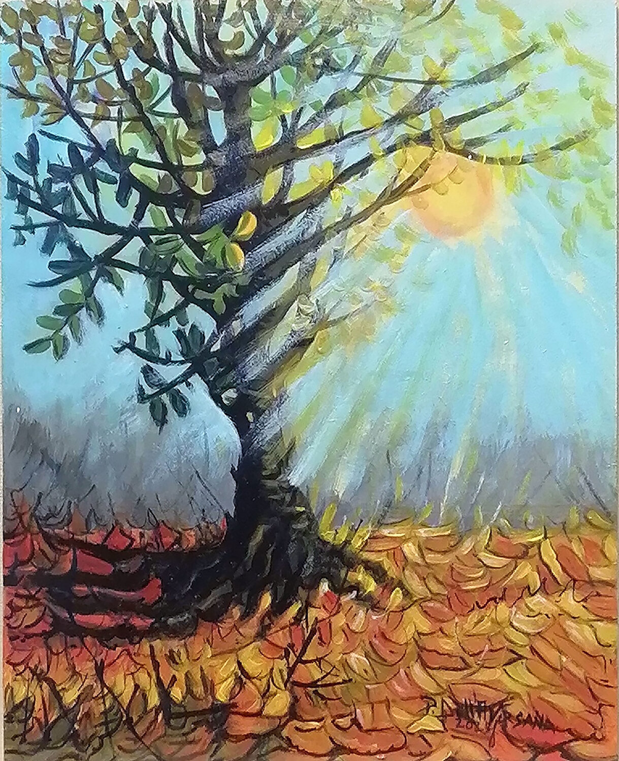 "Autunno" Pietro Dell'Aversana Original painting for sale