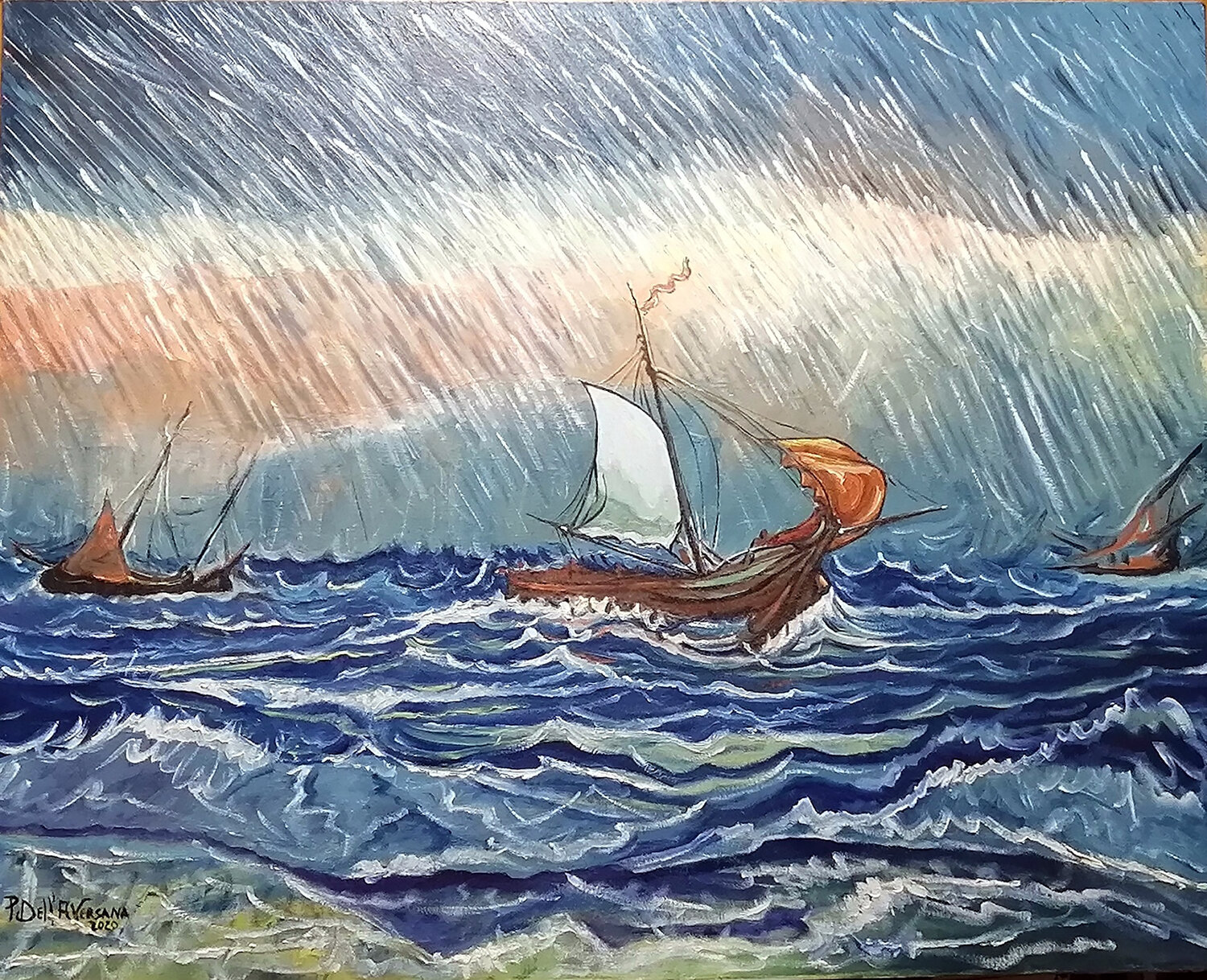"Alla Ricerca di nuovi Mondi" Pietro Dell'Aversana Original painting for sale