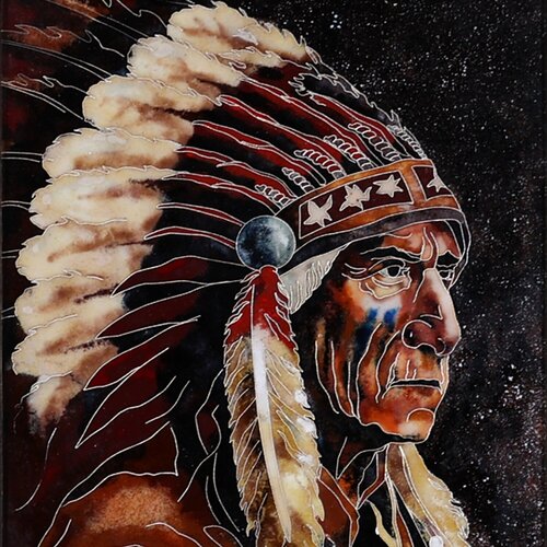 Native American Indian by Christina Poghosyan, Painting for Sale on Select