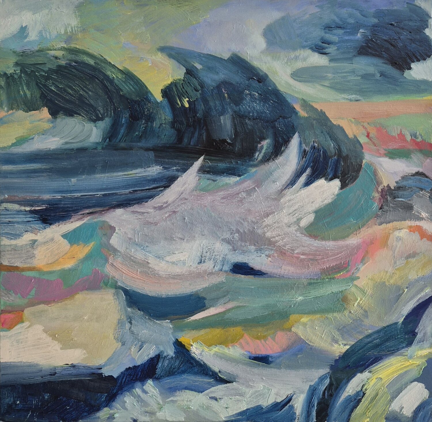 La vague noire joëlle piron Original painting for sale