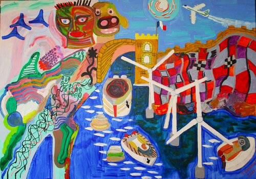 Sortie Du Port by Thomas Formule, Painting for Sale on Select