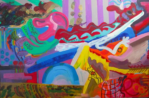 Vol De Dragon Sous Clair De Lune by Thomas Formule, Painting for Sale on Select