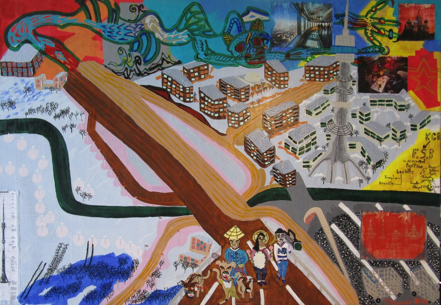 Périphérique MKAD, Moscou Thomas Formule Original painting for sale