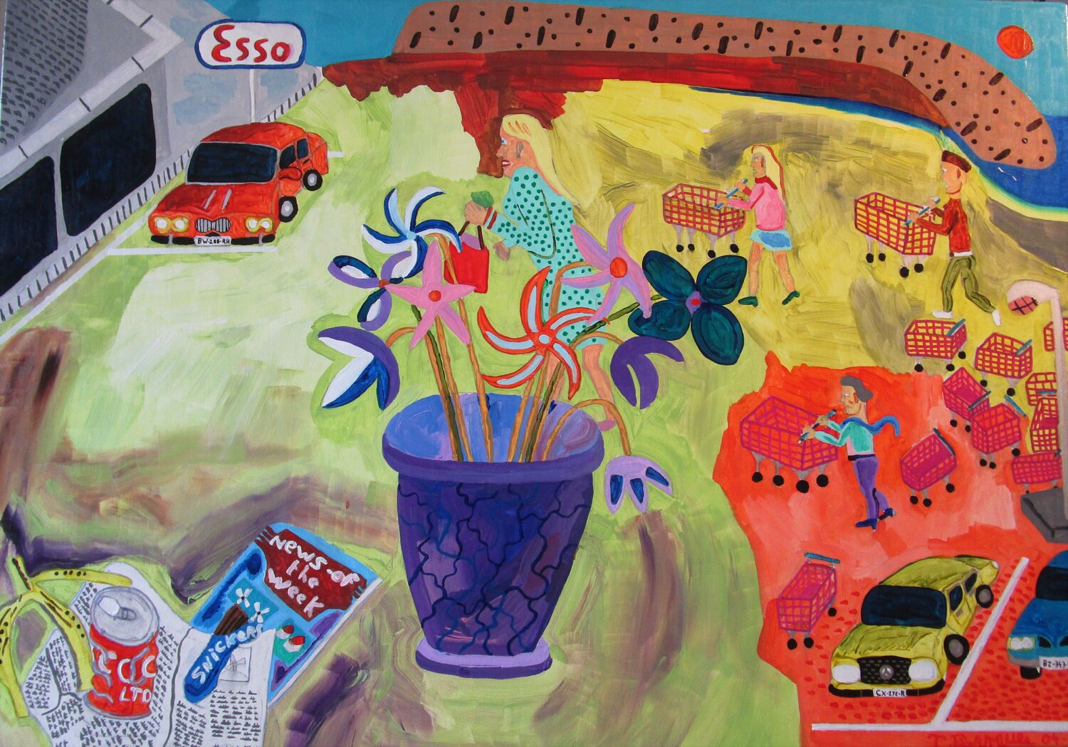 Retour des Courses Thomas Formule Original painting for sale