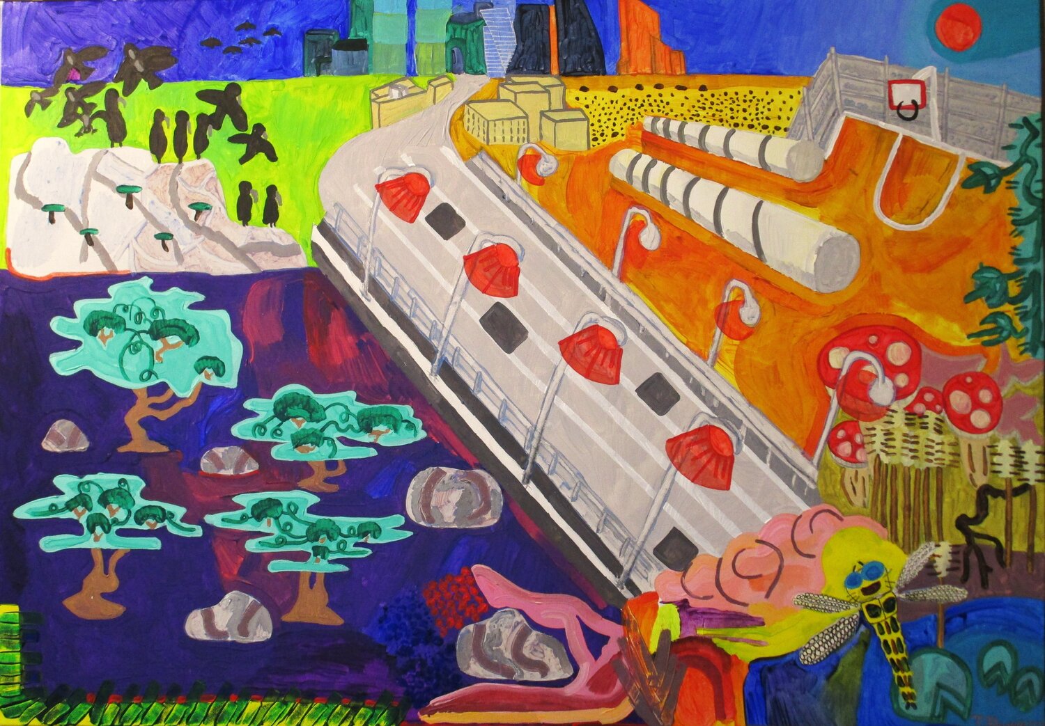 Périphérique MKAD, Moscou II Thomas Formule Original painting for sale
