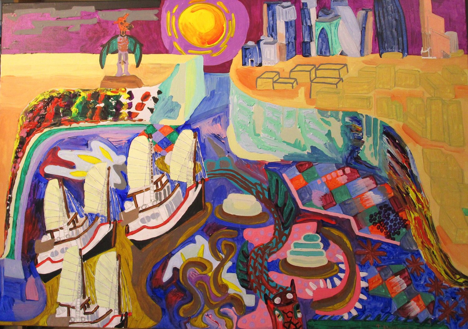 Retour De Pêche En Haute Mer Thomas Formule Original painting for sale