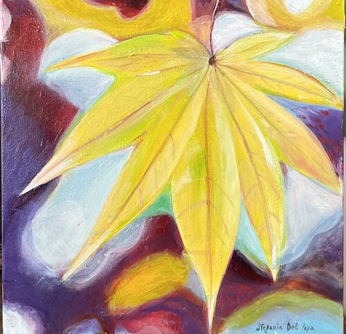 Yellow Leaves by Stefania Del Papa, Painting for Sale on Select
