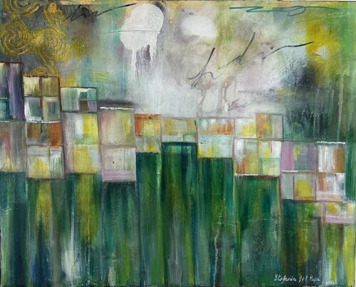 Green Paysage by Stefania Del Papa, Painting for Sale on Select
