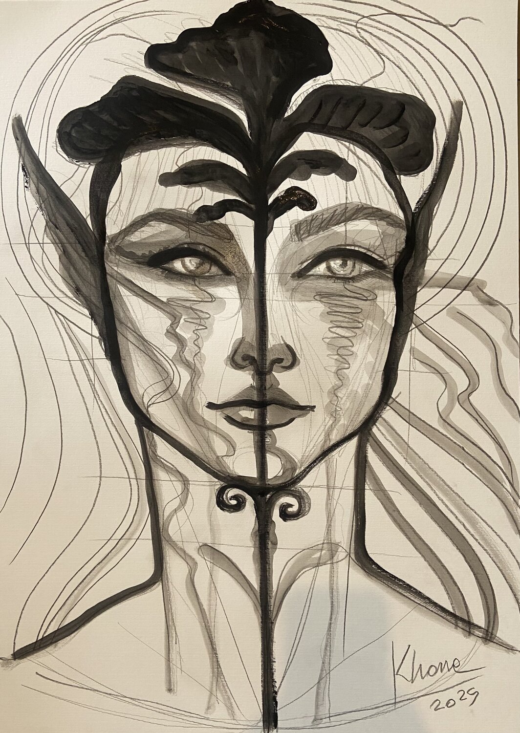 Iris katia cona vitello Drawing for sale