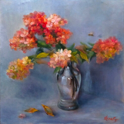 Be(e) Happy. September. by Elena Gaevskaya, Painting for Sale on Select
