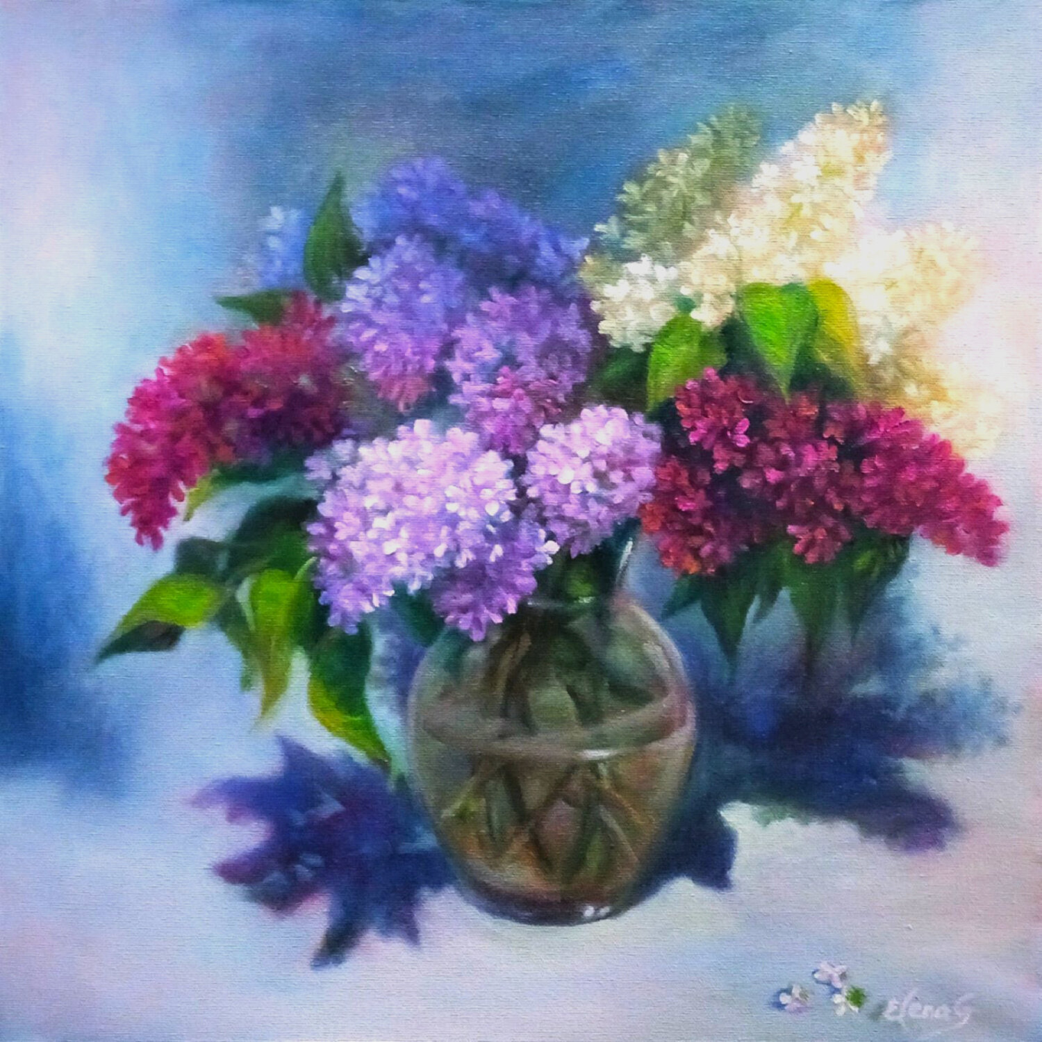 Thirty Shades of Lilac. Elena Gaevskaya Original painting for sale