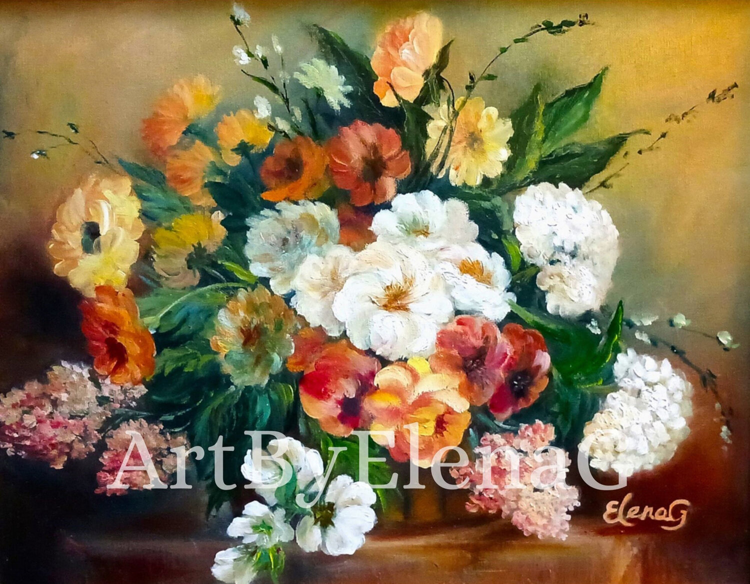 Floral Inspiration Elena Gaevskaya Original painting for sale