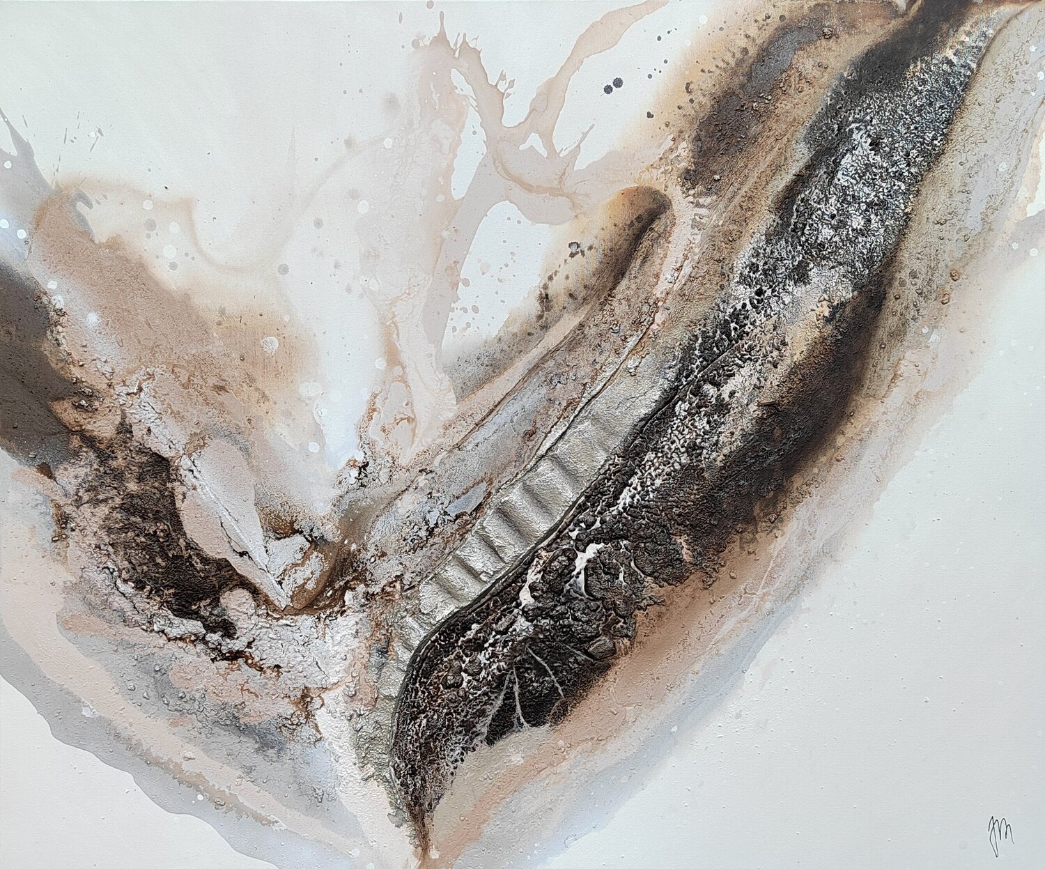 "Time is a dance between now and then" Jenna Myllykoski Original painting for sale