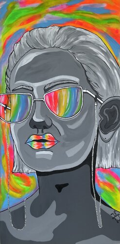 Color Inside by Wendy Habegger, Painting for Sale on Select