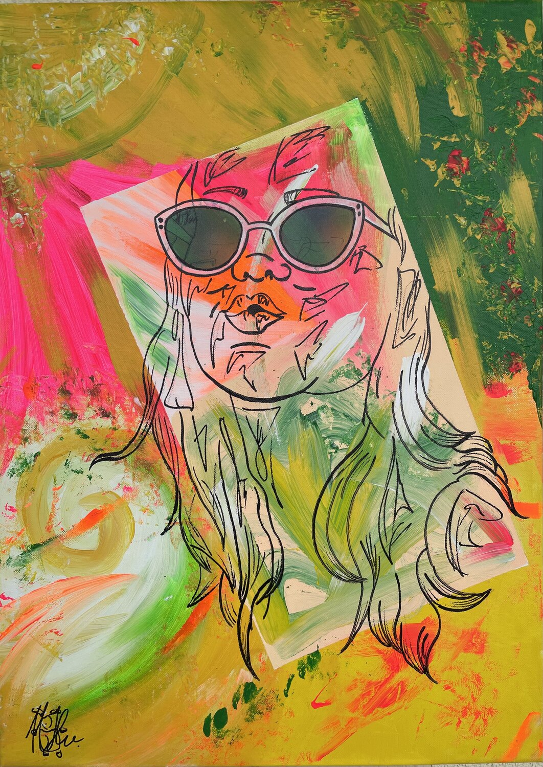 Neon Drift Wendy Habegger Original painting for sale