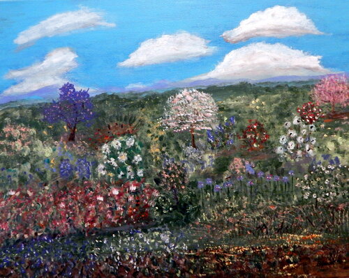 Field of Flowers by Bert Grant, Painting for Sale on Select