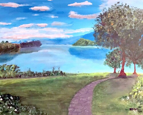 Quiet Waters of Lake Chatuge by Bert Grant, Painting for Sale on Select