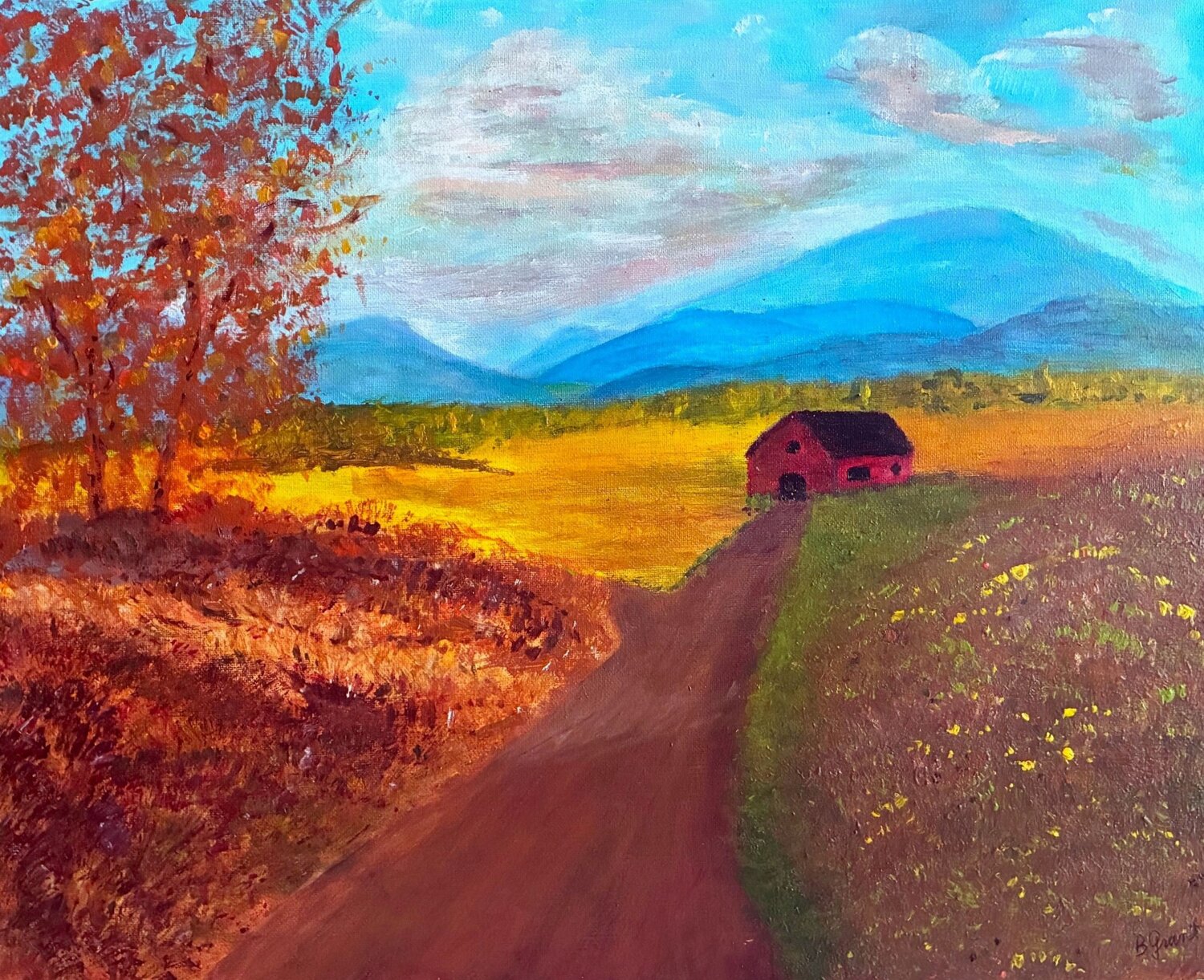 Autumn's Last Whispers Bert Grant Original painting for sale