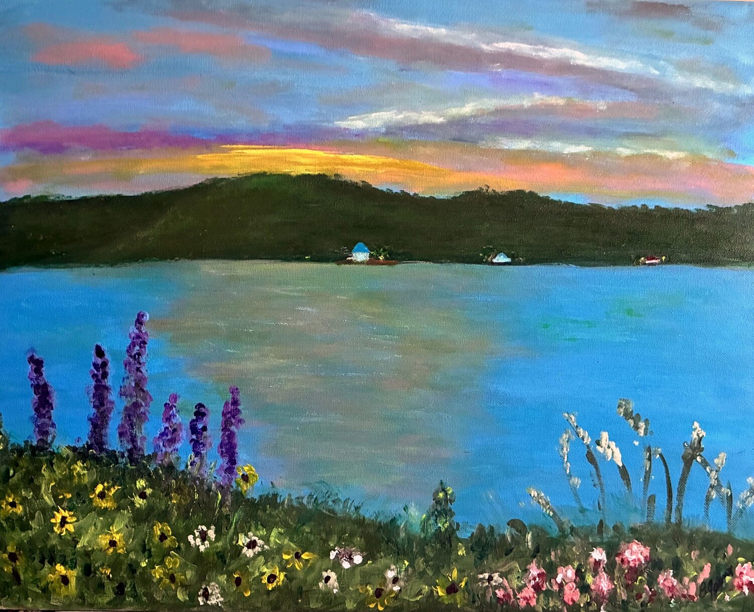 First Light on Still Waters Bert Grant Original painting for sale