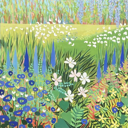 Flower Garden V by Christine Harrison, Painting for Sale on Select