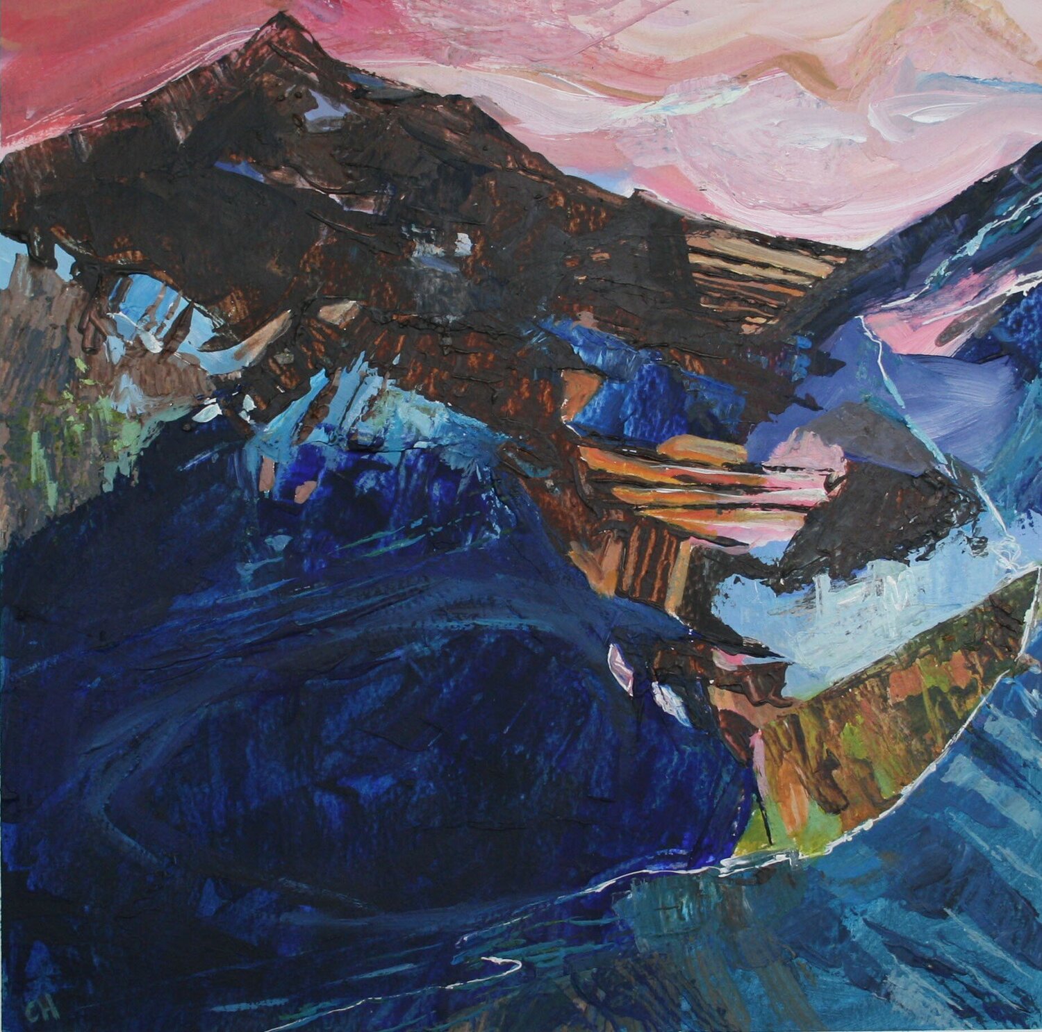 Blue Lake Christine Harrison Original painting for sale