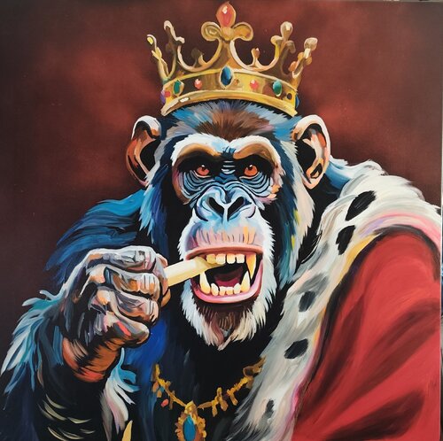 "The King Within" by Marcell Dergecz, Painting for Sale on Select