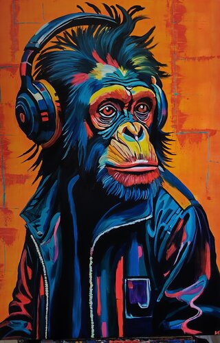"Guardian of The Sounds" by Marcell Dergecz, Painting for Sale on Select