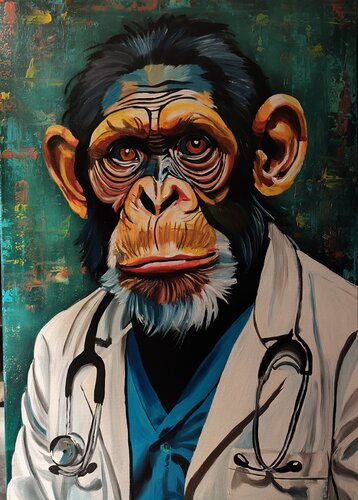 "Doctor" by Marcell Dergecz, Painting for Sale on Select