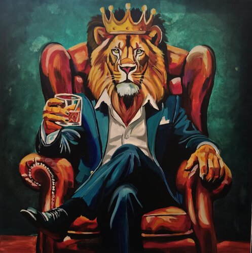 "Portrait of Power" by Marcell Dergecz, Painting for Sale on Select
