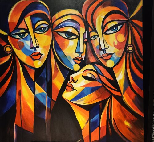 "Interwined Souls" by Marcell Dergecz, Painting for Sale on Select