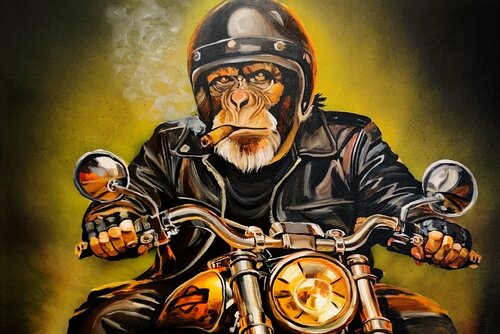 "Iron Rider" by Marcell Dergecz, Painting for Sale on Select