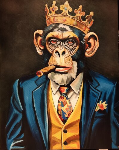 "Royal Presence" by Marcell Dergecz, Painting for Sale on Select