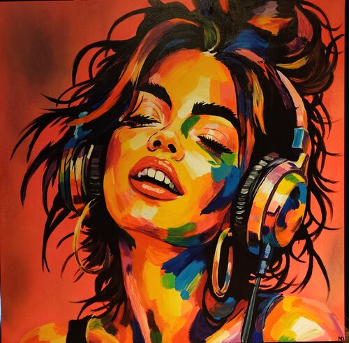 "Rezonance" by Marcell Dergecz, Painting for Sale on Select